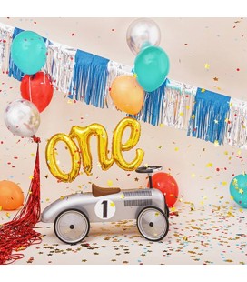 One Gold Mylar Balloon