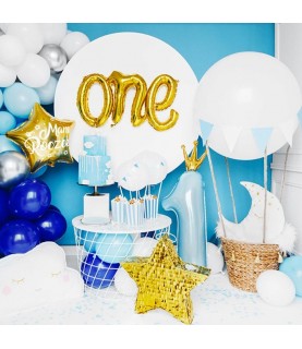 One Gold Mylar Balloon