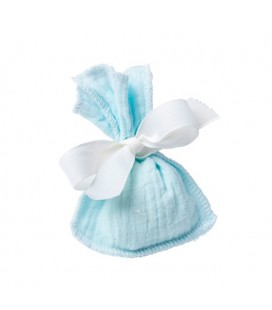 4 Cotton Cotton Gauze Pouches - Pastel Blue