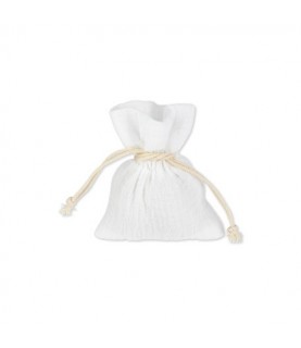4 Muslin Pouches - White