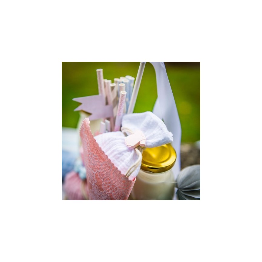 4 Muslin Pouches - White