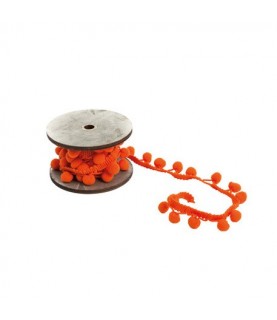 Peru Pompom Ribbon - Orange