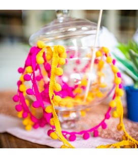 Peru Pompom Ribbon - Yellow