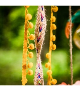 Peru Pompom Ribbon - Yellow