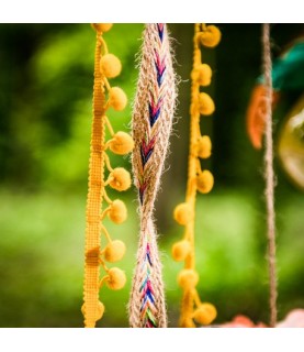 Peru Pompom Ribbon - Yellow