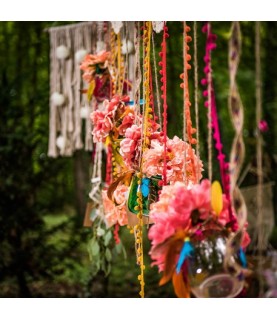 Peru Pompom Ribbon - Fuschia