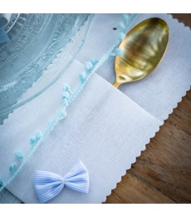 Pompom Ribbon - Blue