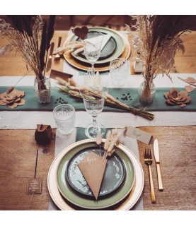 10 Rose Gold "Love" Kraft Cones