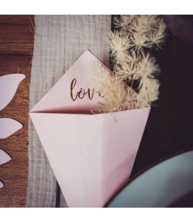 10 Powder Pink "Love" Cones