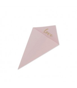 10 Powder Pink "Love" Cones