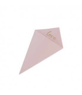 10 Powder Pink "Love" Cones