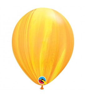 1 Yellow & Orange Marble Agate Balloon