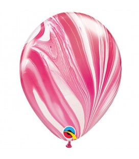 1 Ballon Marbré Agate Rouge & Blanc