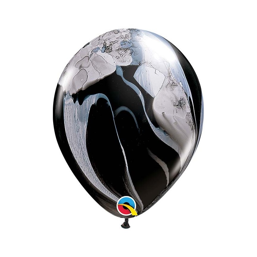 1 Luftballon Black Marmoriert