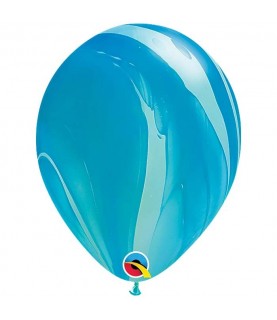 1 Ballon Marbré Agate Bleu