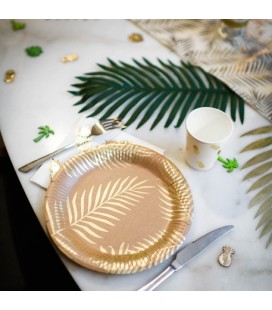 Tropi Chic Kraft Palm Cups