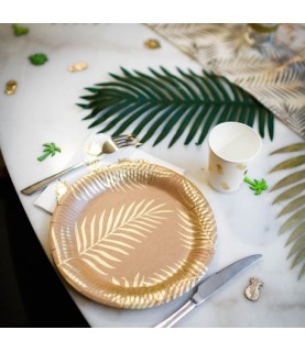 Tropi Chic Kraft Palm Cups