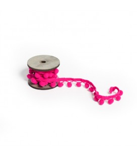 Peru Pompom Ribbon - Fuschia