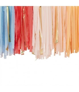 Muted Pastel Party Streamers Backdrop