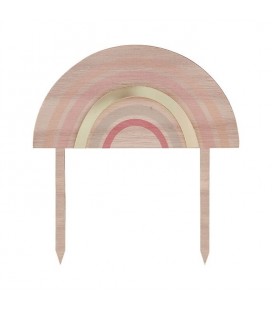 Wood & Acrylic Rainbow Cake Topper