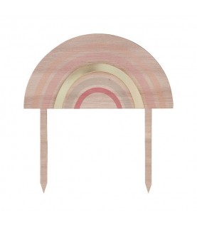 Wood & Acrylic Rainbow Cake Topper